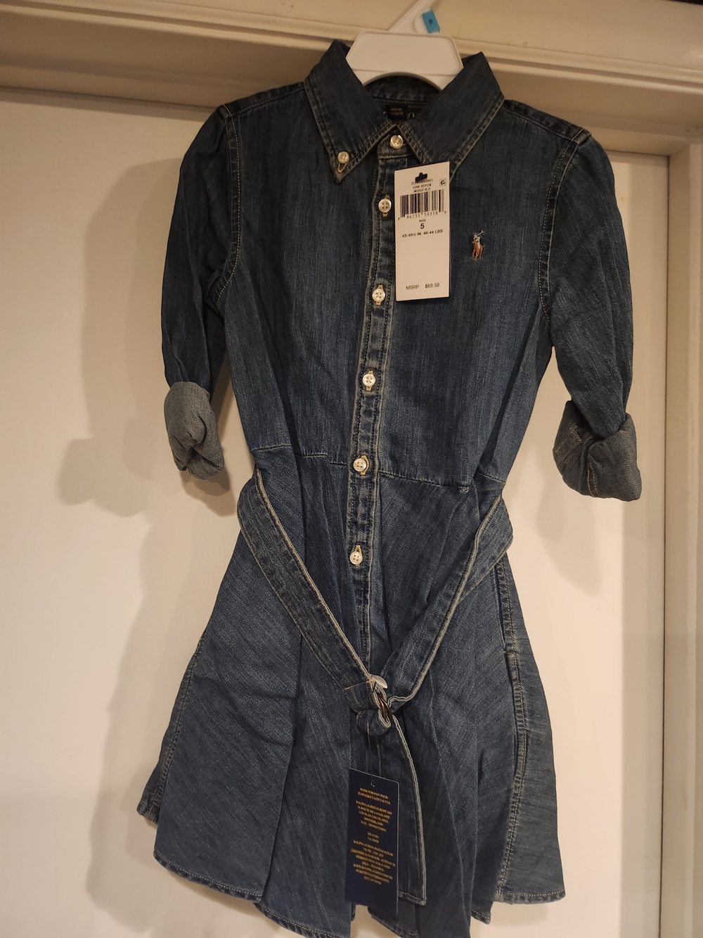 Ralph Lauren Indigo Blue Denim Button-Up Shirt